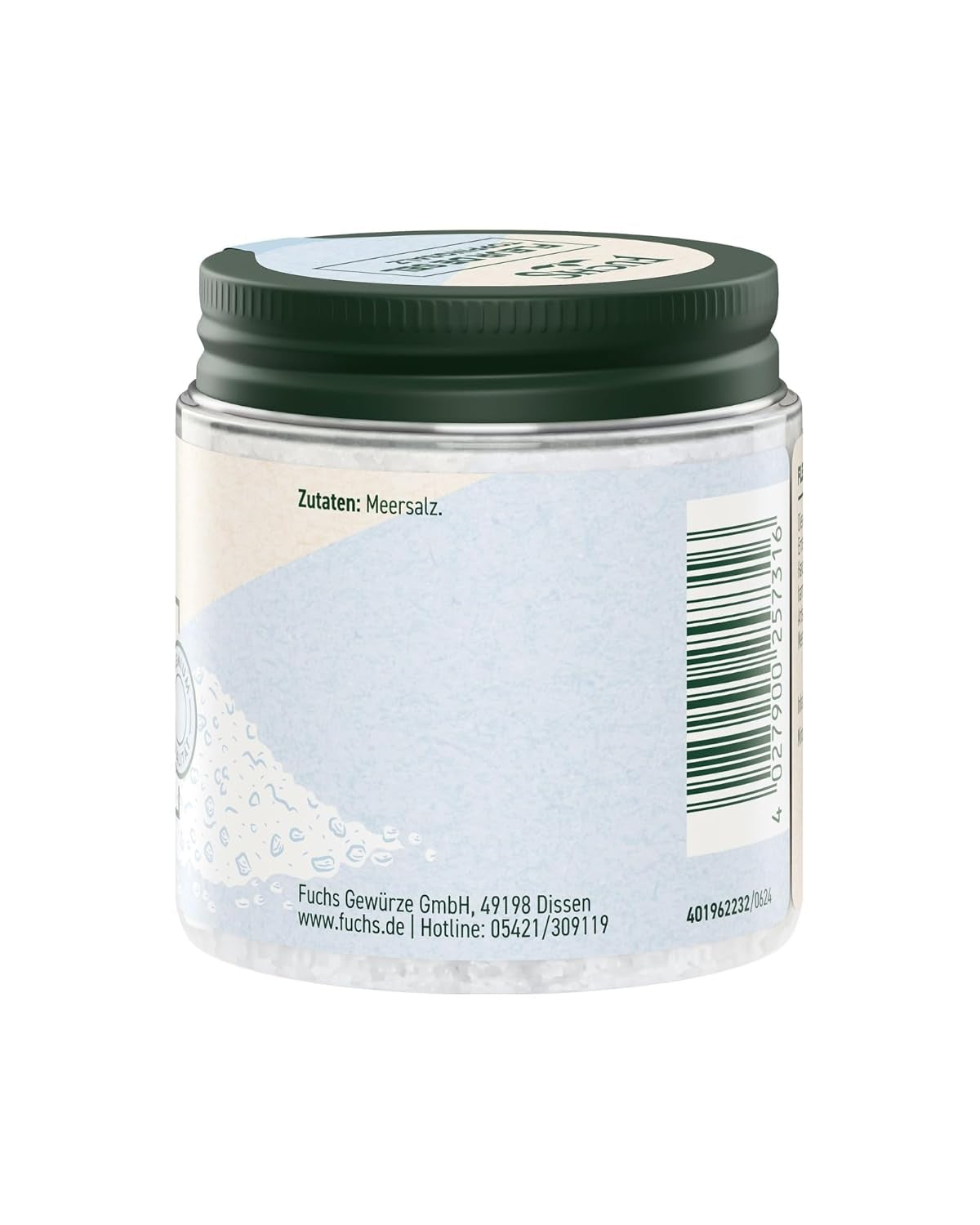 Fuchs Gewürze - Fleur de Sel | Sel de garniture noble pour asperges, fruits de mer et poissons | Meersalz de qualité supérieure 100 g im wiederverschließbaren Gewürzglas