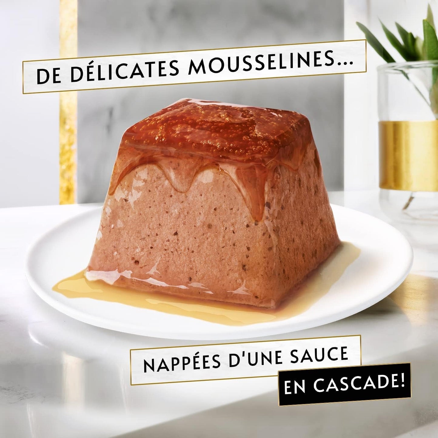 Recommandations, mousseline de saumon, sauce, portions repas pour chat adulte, 4 x 57 g