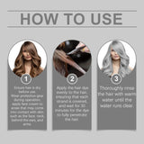 Coloration Cheveux Argent Gris Argent Crème Colorante Naturelle Crème Colorante Temporaire Crème Colorante Gris Crème Teinture Cheveux Argent Semi Permanente Pour Tous Types de Cheveux 2 Pièces Naty Shop Coloration Capillaire