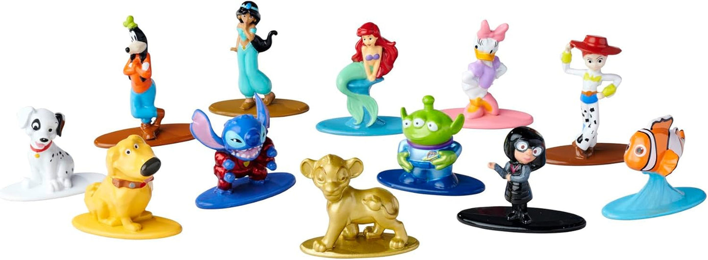 Figurine Disney Jada Toys (1 figurine mystère dans un pack aveugle) - 1 figurine surprise à collectionner parmi 12 figurines Disney, figurine en nano métal (4 cm) pour les enfants et les fans à partir de 3 ans, série 2, figurines noires Naty Shop