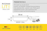 Poêle à rebord haut Woll Diamond Lite - Casseroles et poêles à induction Naty Shop