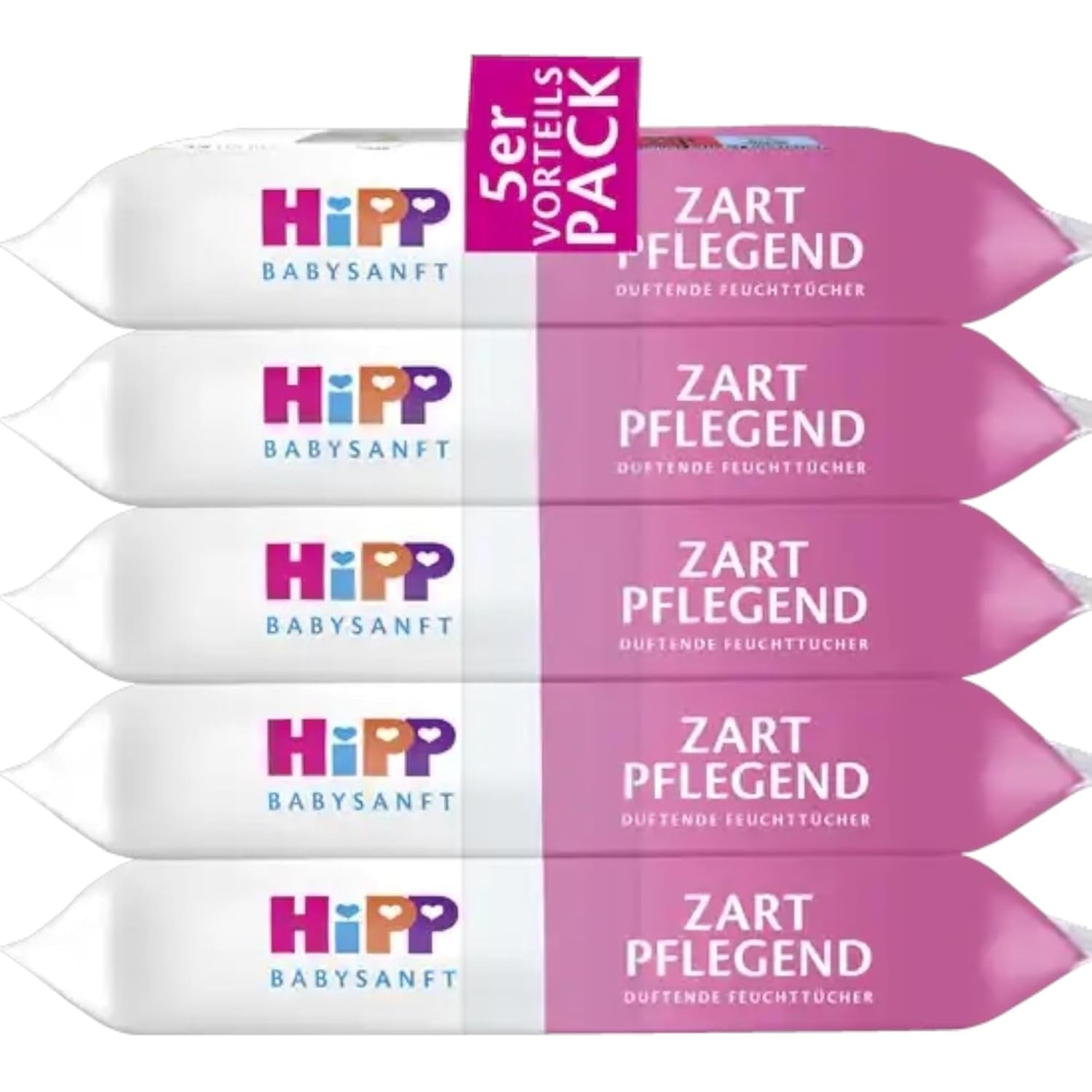 HiPP Babysanft Delicates Lingettes humides pour bébé 720 pièces (3 x 240) à l'extrait d'amande biologique, très respectueuses de la peau pour un nettoyage en douceur de la peau sensible des bébés