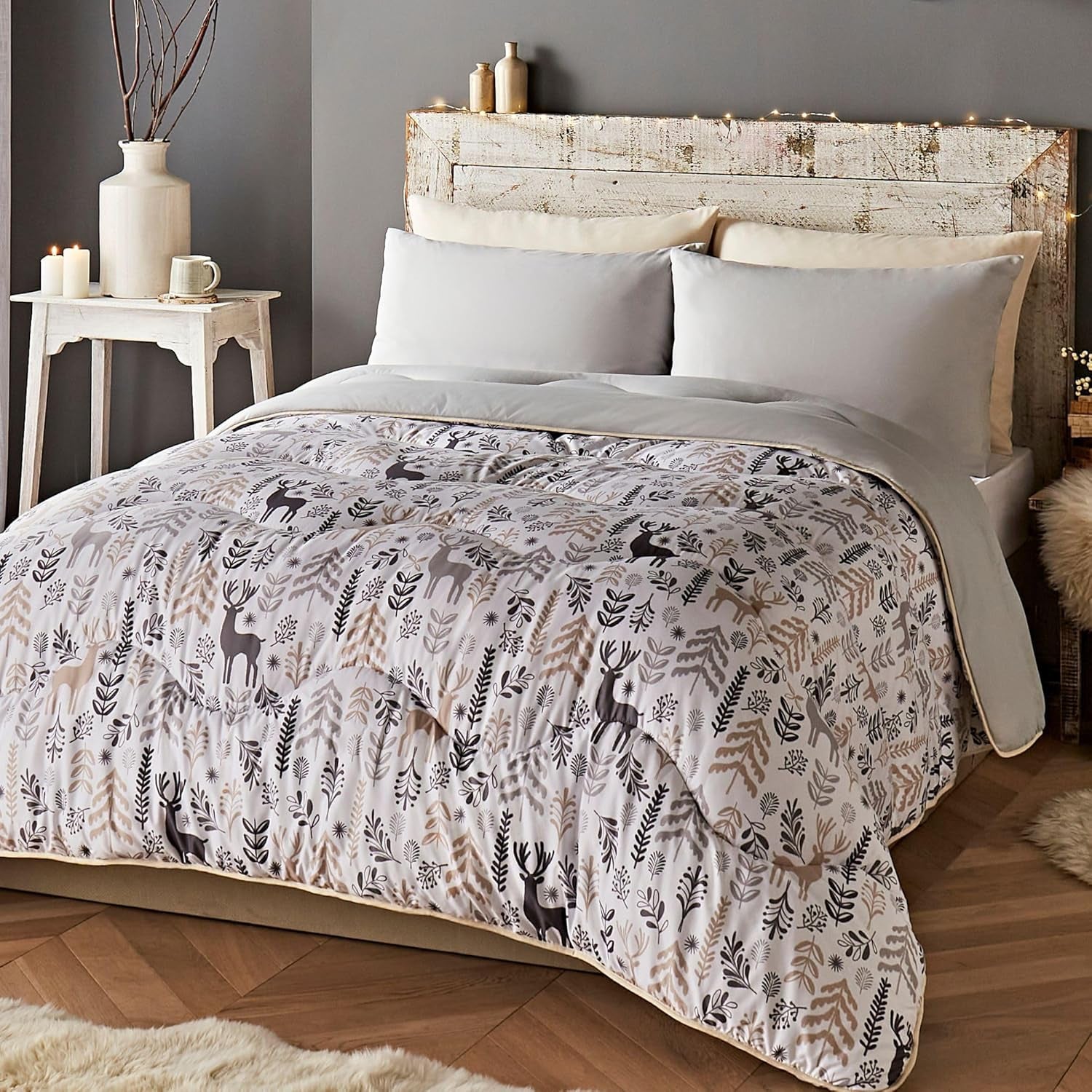 Couverture polaire Sherpa confortable Night Lark, tartan rouge classique, 9 Tog, luxueuse, moelleuse, épaisse et réversible, parfaite pour un canapé, un lit, un canapé. Hypoallergénique, lavable en machine, Taille : Lits et couettes Night Lark Winter Scandi King Size