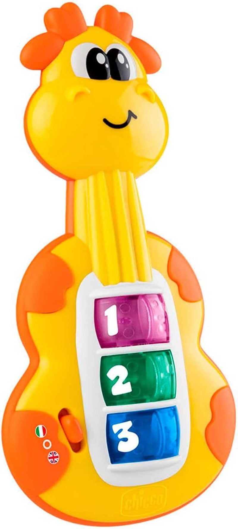 Chicco Girafe Guitare Hochet Bébé Piano Amusant Jouet Bébé 3 Touches 12 Chansons Jouet Musique Électronique Idéal pour Bébé de 6 Mois Jaune Bebe Naty Shop Toys Titre par Défaut