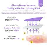 SAVILAND Fester Nagelkleber Gel: 30-Tage Lang Anhaltender Stronger Nagelkleber Für Press on Nails Falsche Nagelspitzen 15Ml U V Nagelkleber 3D Gel-Nagelkunst-Kleber for Verwendung Im Salon Zu Hause
