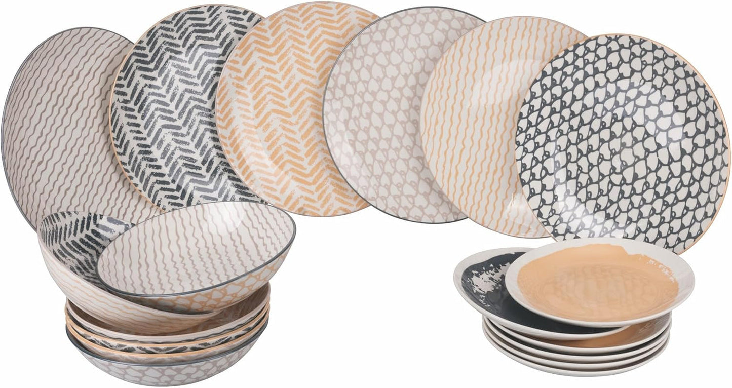 Soho Ensemble de 18 pièces en porcelaine, 6 places assises