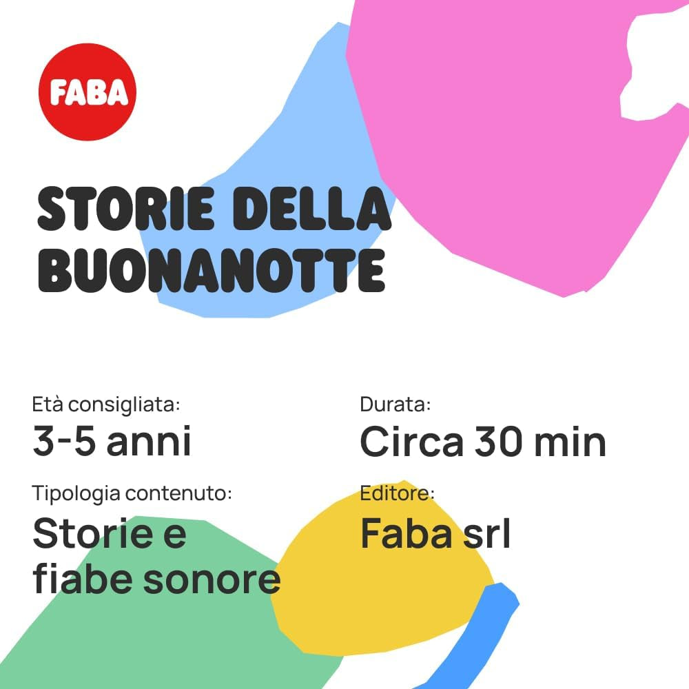 Figurine sonore - histoires au coucher - histoires sonores et contes de fées - jouet à contenu éducatif, garçons et filles 3-5 ans, version italienne Bebe Toys Naty Shop