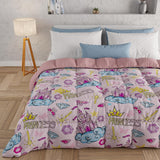 PETTI Artigiani Italiani - Couette d'hiver, Couette d'hiver, Couette simple, Double face, Impression monochrome et numérique, microfibre 100% antiallergique, Made in Italy Couettes et couettes Naty Shop Princess 160 X 190 Cm