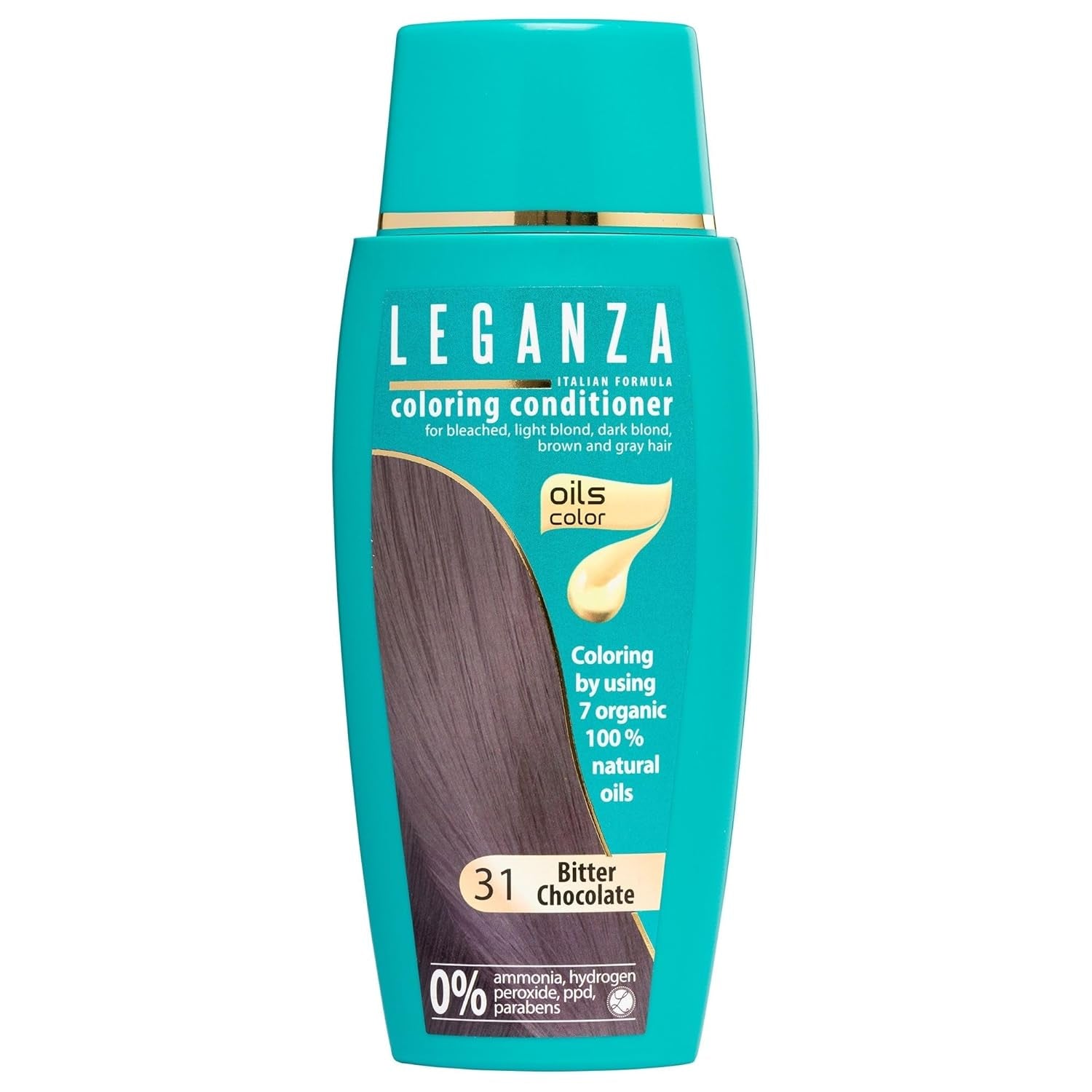 Leganza Baume Naturel Teinture Capillaire Couleur 71 Café Latte | Teinture capillaire sans ammoniaque | Enrichi de 7 huiles naturelles | 150 ml Teinture capillaire Naty Shop 31 Chocolat amer