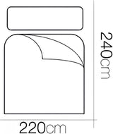 FORNOR 14838 Couette, fibre recyclée, 220 X 24 Cm Couettes et couettes Naty Shop