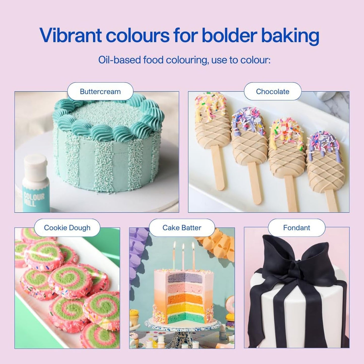 Colorant alimentaire à base d'huile de citron Color Mill - Colorant alimentaire pour chocolat, fondant, muffins, gâteaux, pâtisserie, macarons - Colorant alimentaire pour décoration de gâteaux - 100 ml