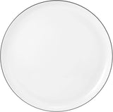 Service de table Seltmann Weiden 001.737148 Lido - 6 assiettes plates + 6 assiettes de fond - 12 pièces - Black Line
