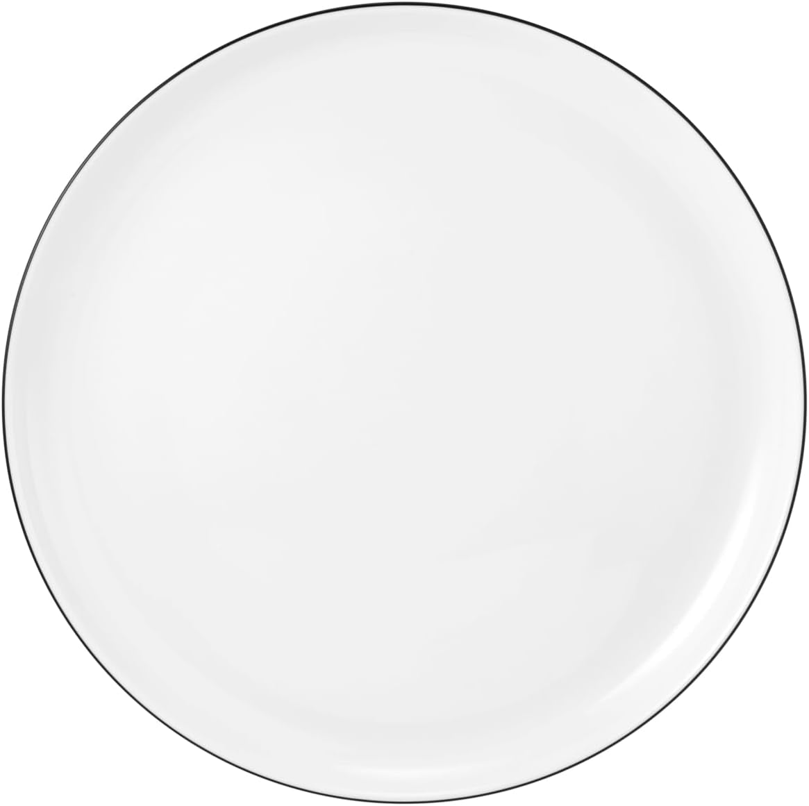 Service de table Seltmann Weiden 001.737148 Lido - 6 assiettes plates + 6 assiettes de fond - 12 pièces - Black Line