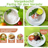 Elf-Family 270g x6er Box (paquet de 12) Bio Konjak Nudeln Ultra Low Carb Shirataki Nudeln Vegan Glutenfree-Instant Nudeln sans Kohlenhydrate/Keto/Kalorienarme/Fettfrei/Zuckerfrei -Spaghetti MHD : 12/11/2026