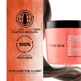 | Kératine - Masque capillaire fortifiant pour cheveux cassants et abîmés à la kératine et à l'arginine pour des cheveux plus forts et plus doux 4 x 500 ml Naty Shop Hair Mask