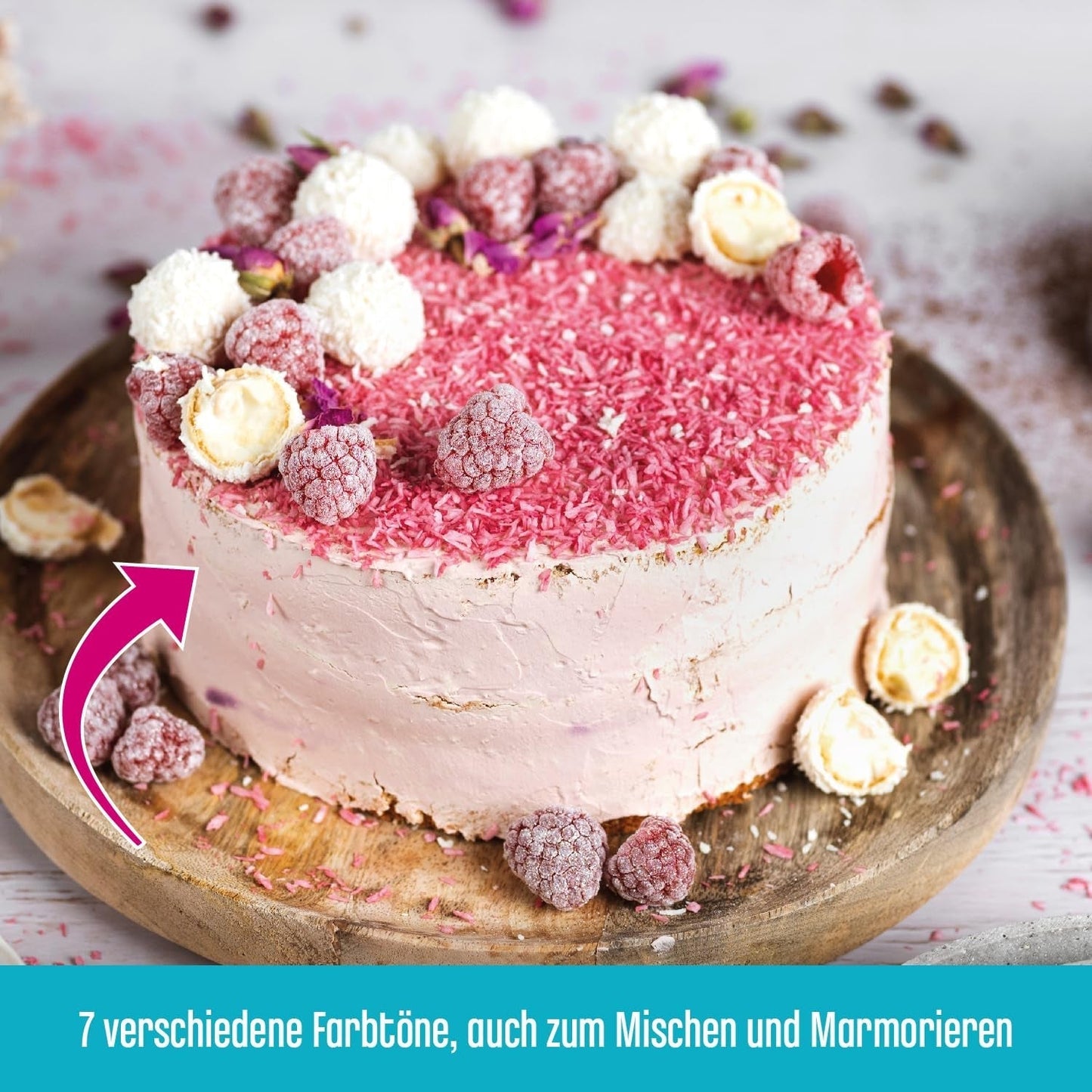 Pâte colorante rose DECOCINO - 20 g - Colorant alimentaire, idéal pour colorer gâteaux, fondants et crèmes - Sans acides gras azoïques ni gluten