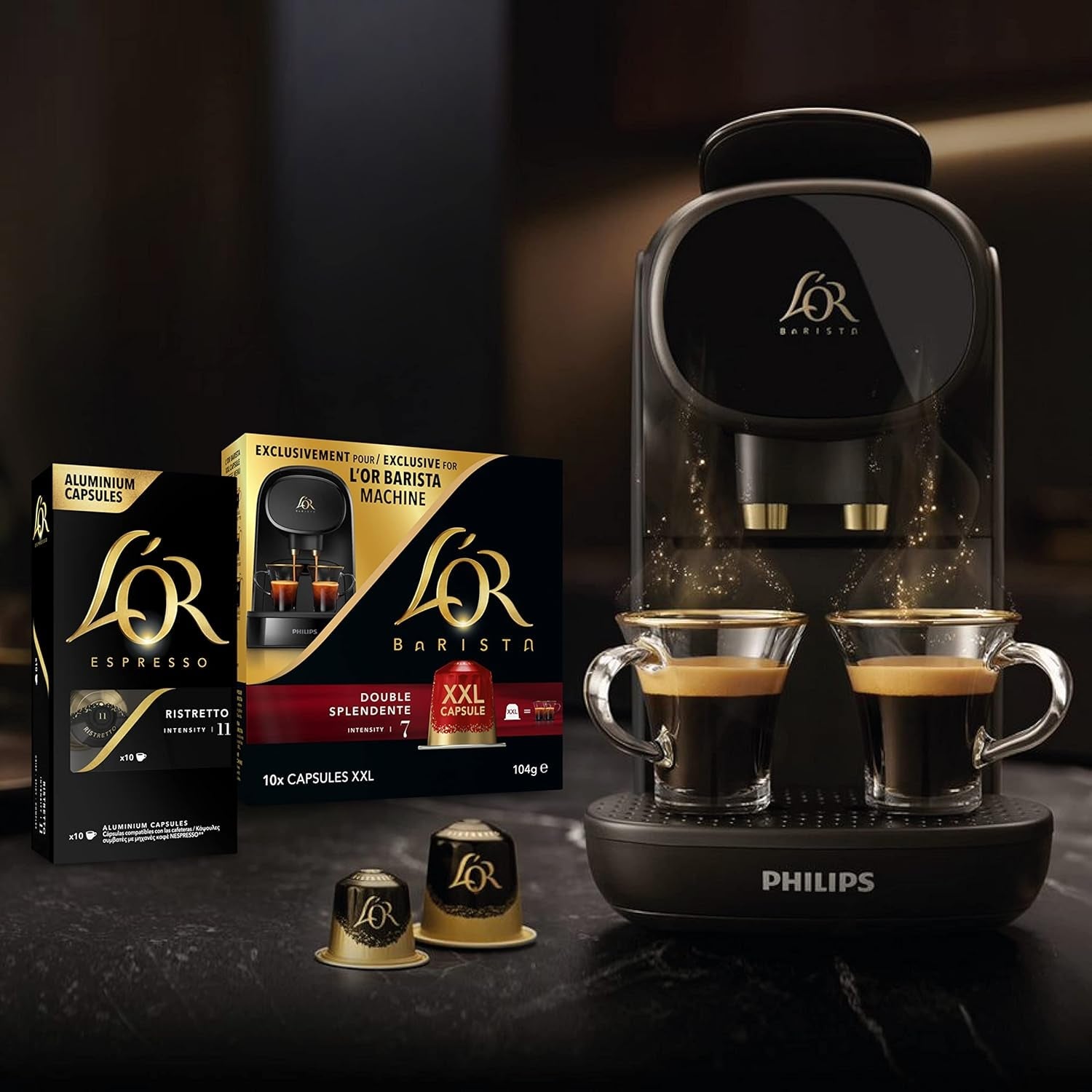 L'OR Espresso Koffiecups Lungo Profondo (200 Lungo Koffie Capsules, Gesicht voor Nespresso* Koffiemachines, Intensity 08/12, 100% Arabica Koffie, UTZ Gecertificeerd), 10 x 20 Cups