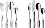 WMF Animals set de couverts en acier inoxydable pour enfants, 4 pièces, poli Cromargan Kitchen Naty Shop