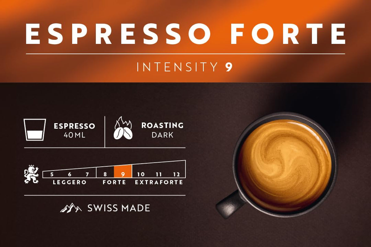 Café Royal Espresso Forte – Capsules de café compatibles Nespresso®, 100% Arabica, corsé, torréfaction moyenne, intensité 9/12, 36 capsules