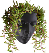 Notakia Pot de fleurs mural à facettes pour intérieur et extérieur avec drainage pour plantes grasses, cactus et petites plantes, décoration unique pour la maison, cadeau pour les amis et la famille
