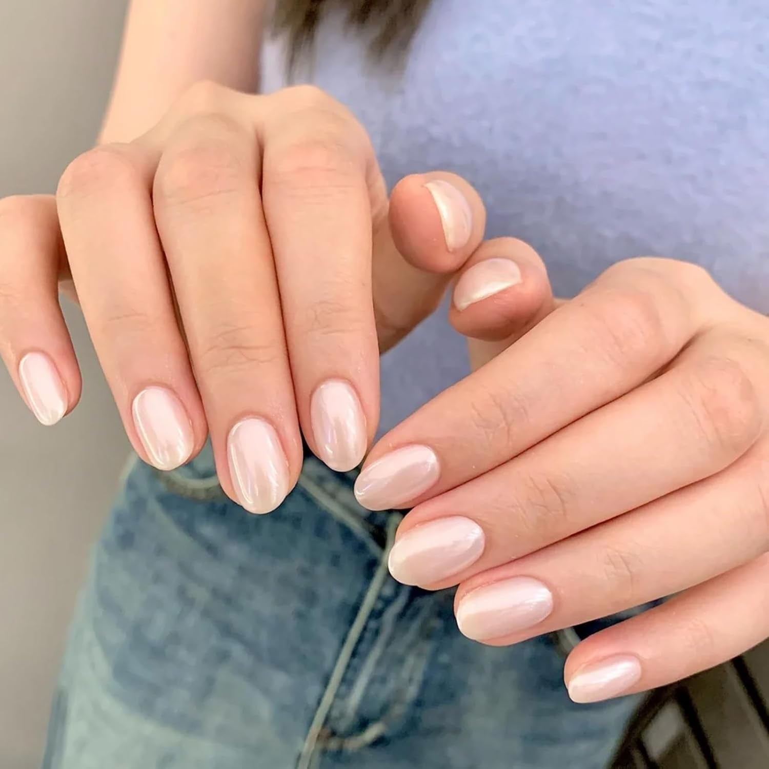 2 Schachteln Weiße Perle Chrom Nagelpuder - Transparent Aurora Ice Shimmer Chrome Pigment Pulver pour ongles, Glazed Donut Glitzerpuder Nails Spiegeleffekt-Glitter Nagelkunst-Pulver pour bricolage-salon