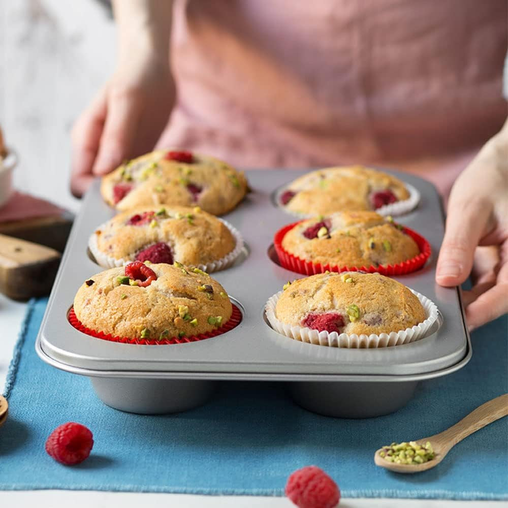 Plateau 6 Muffins Jumbo Ø 9 Cm - 34 X 22 X 4,5 cm Moules et plaques à pâtisserie Naty Shop