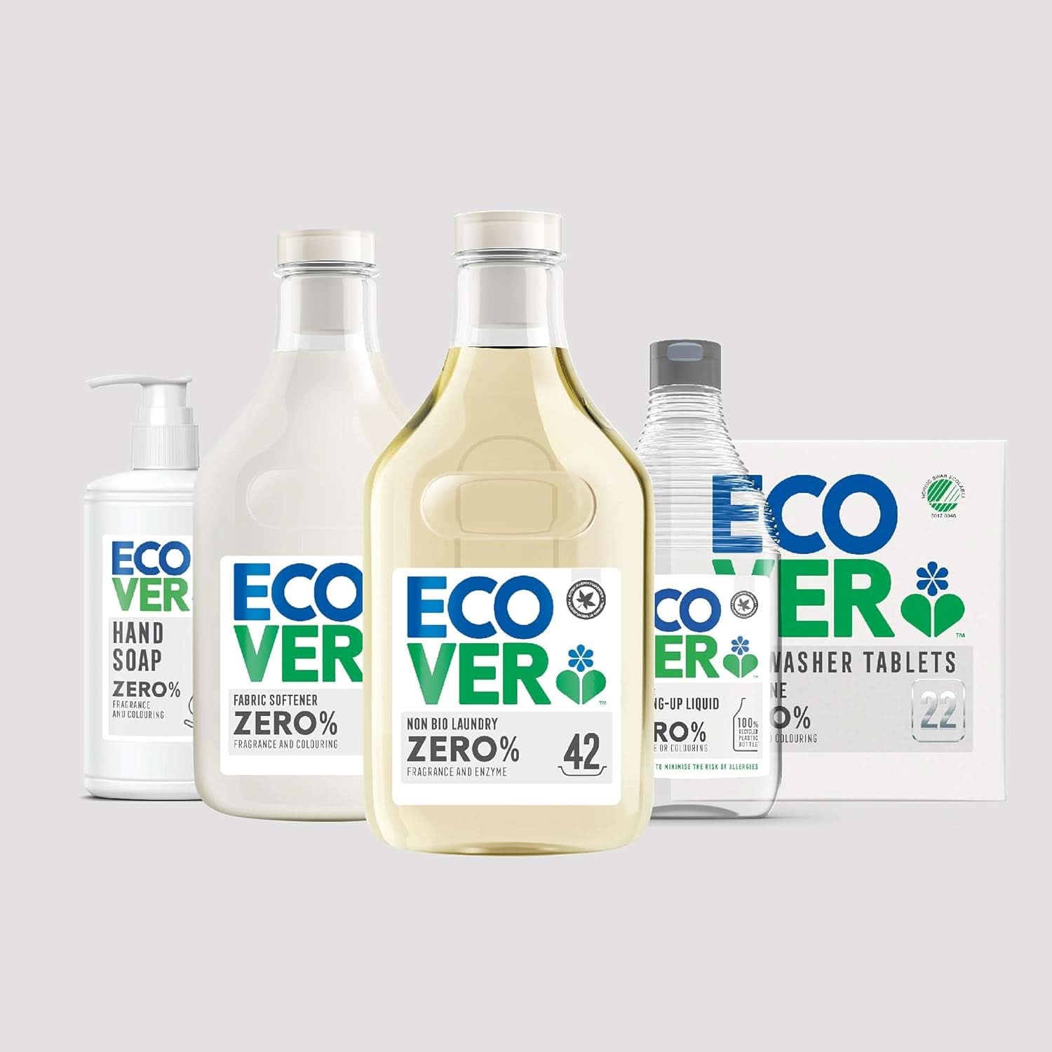 Ecover ZERO All-In-One, capsules pour lave-vaisselle (25 comprimés/500 grammes) Détergents de cuisine Naty Shop