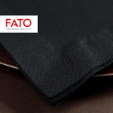 , Serviettes en papier jetables, idéales pour les déjeuners et buffets décontractés, paquet de 50 serviettes, taille 33 x 33, 4 épaisseurs, 2 épaisseurs, noires, certifiées FSC (lot de 2)