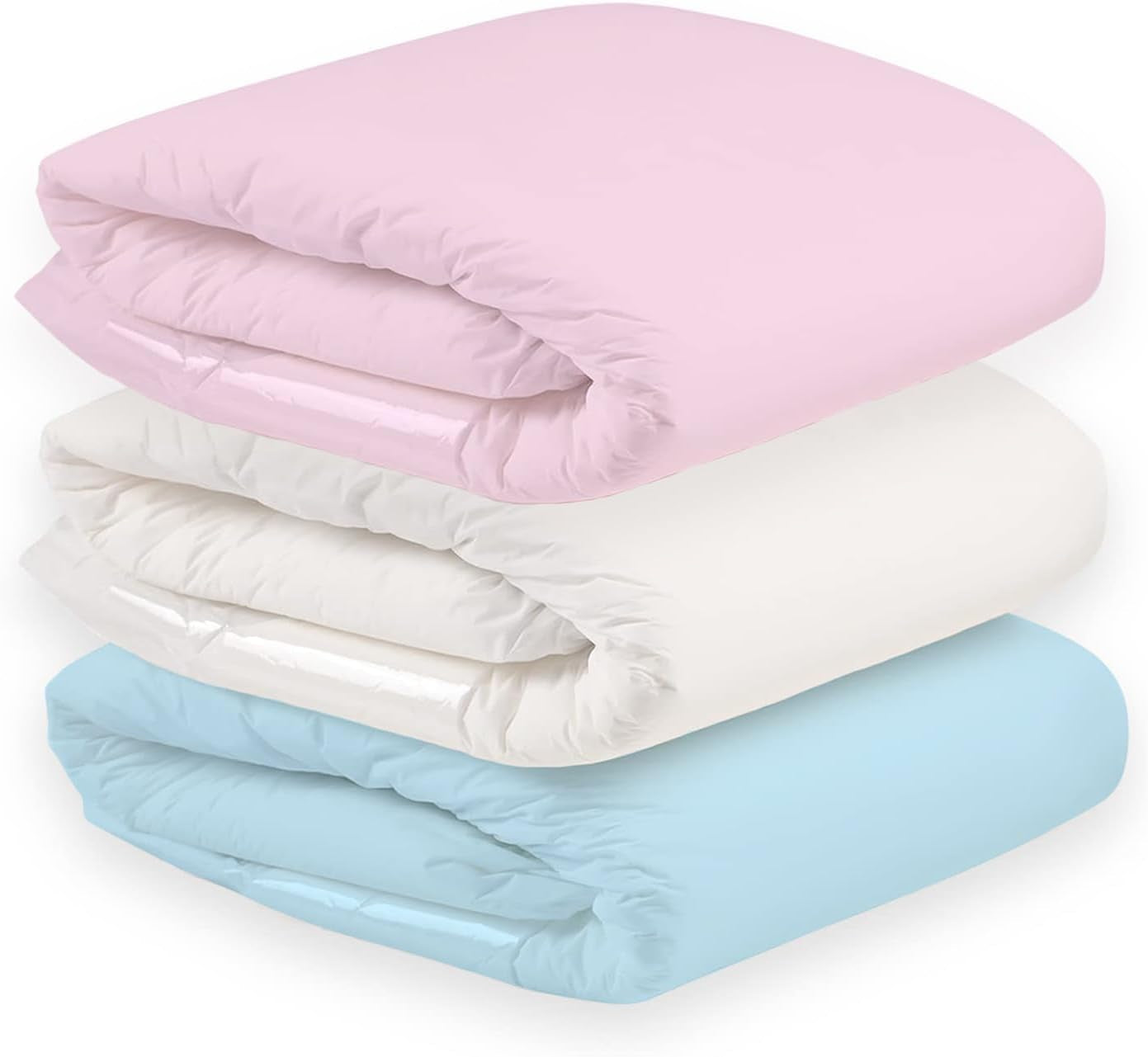 CutiePlusU Couches pour adultes, surface sèche, absorption maximale pendant la nuit, couches jetables pour incontinence – bleu, rose, blanc, lot de 3 (moyen 71-96 cm)