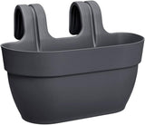 elho Vibia Campana Easy Hanger M 36 - Pot pour balcon et extérieur - Ø 36,0 x H 26,5 cm - Noir/Anthracite