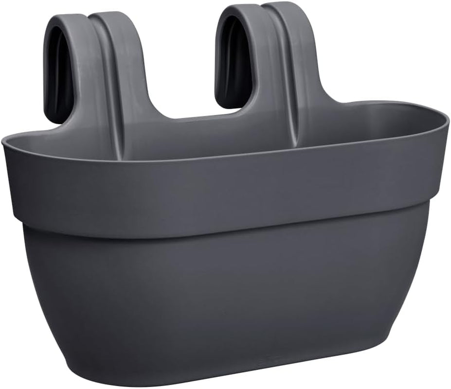 elho Vibia Campana Easy Hanger M 36 - Pot pour balcon et extérieur - Ø 36,0 x H 26,5 cm - Noir/Anthracite