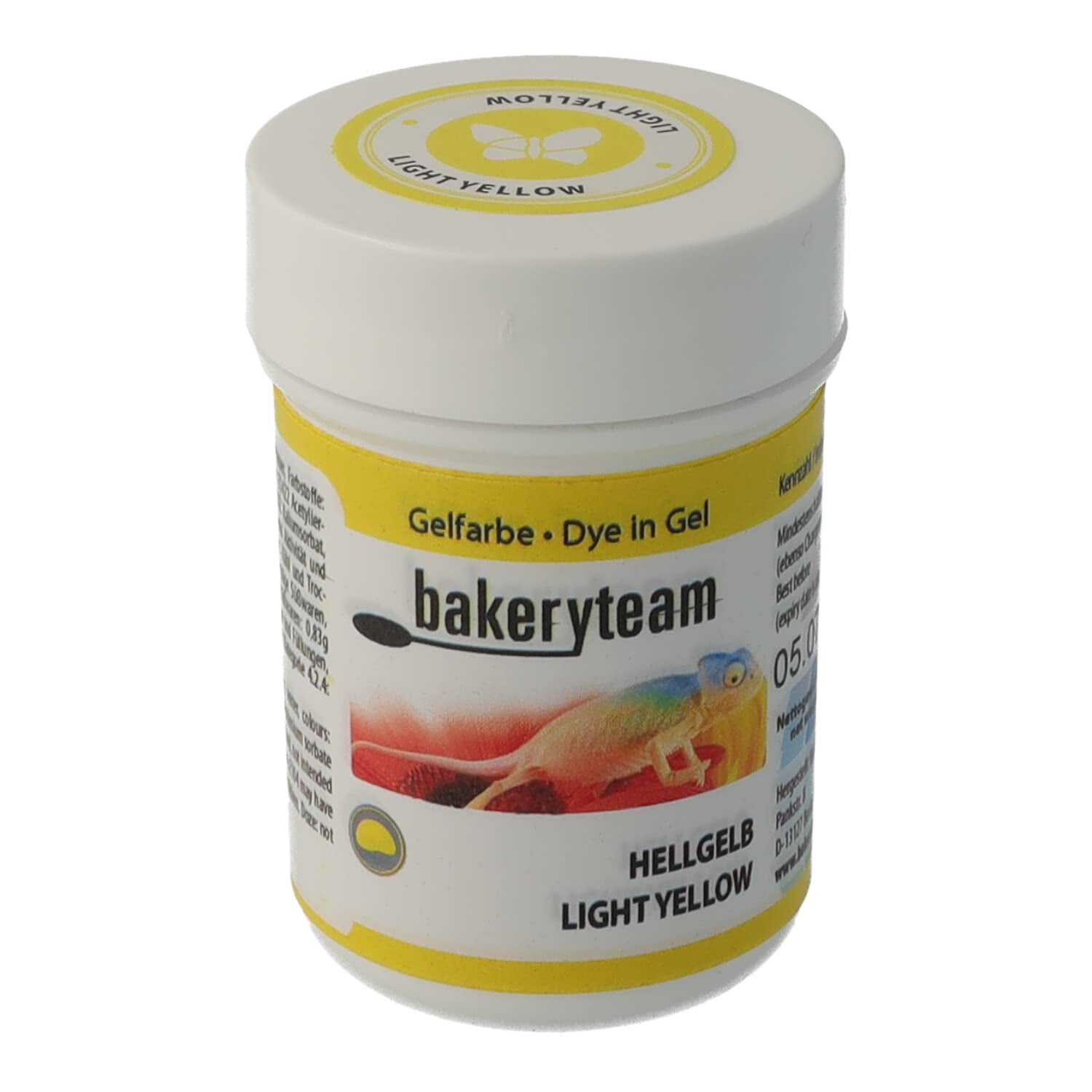 Gel colorant alimentaire Bakeryteam pour glaçage, jaune clair, 35 g