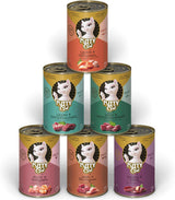 KITTY Cat Paté Mix 2, 6 x 400 g, nourriture humide pour chats dans un emballage d'échantillons, nourriture sans céréales avec taurine, huile de saumon et moules vertes, aliment complet à haute teneur en viande, fabriqué en Allemagne