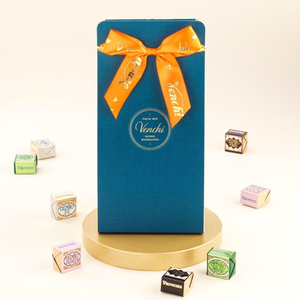 Venchi – Collection Murrine – Coffret cadeau assortiment de chocolats Cremino, 407 g – Aux noisettes des forêts du Piémont IGP – Idée cadeau – Sans gluten