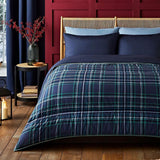 Couverture polaire Sherpa confortable Night Lark, tartan rouge classique, 9 Tog, luxueuse, moelleuse, épaisse et réversible, parfaite pour un canapé, un lit, un canapé. Hypoallergénique, lavable en machine, Taille : Lits et couettes Night Lark tartan classique bleu marine Lit double