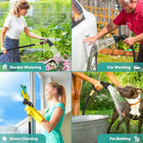 Tuyau d'arrosage flexible extensible de 15 m, tuyau d'arrosage flexible avec 8 fonctions de pulvérisation, tuyau d'arrosage flexible de 1/2" à 3/4", pour arrosage du jardin, lavage de voiture, lavage et arrosage