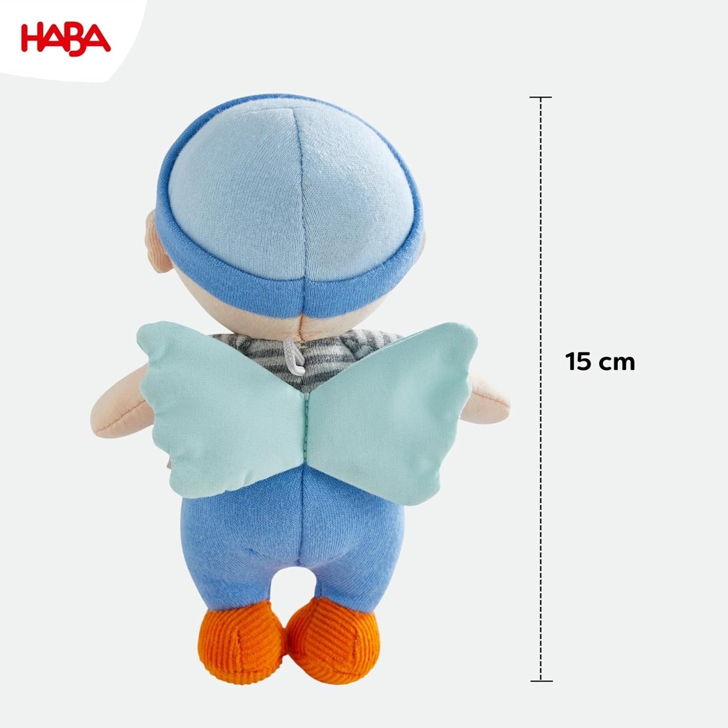 HABA Tapis Ange Gardien - Poupée textile en peluche (15 cm), cadeau de bienvenue idéal pour bébés et jeunes enfants - lavable à 30°C - 2011869001 Poupées Naty Shop