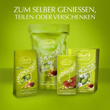 Lindt LINDOR Chocolat à la pistache | Sac refermable de 1 kg | env. 80 boules de chocolat au lait fourrées à la crème fondante à la pistache | Colis vrac, cadeau praliné
