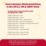 animonda Carny Adult Savory Variety (12 x 400 g), nourriture humide pour chats adultes, nourriture humide avec 100 % d'ingrédients de viande fraîche, sans céréales et sans sucre