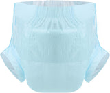 CutiePlusU Lot de 10 couches jetables pour incontinence avec boucles pour femme et homme, absorption maximale pendant la nuit – Bleu (grande taille 94-119 cm)
