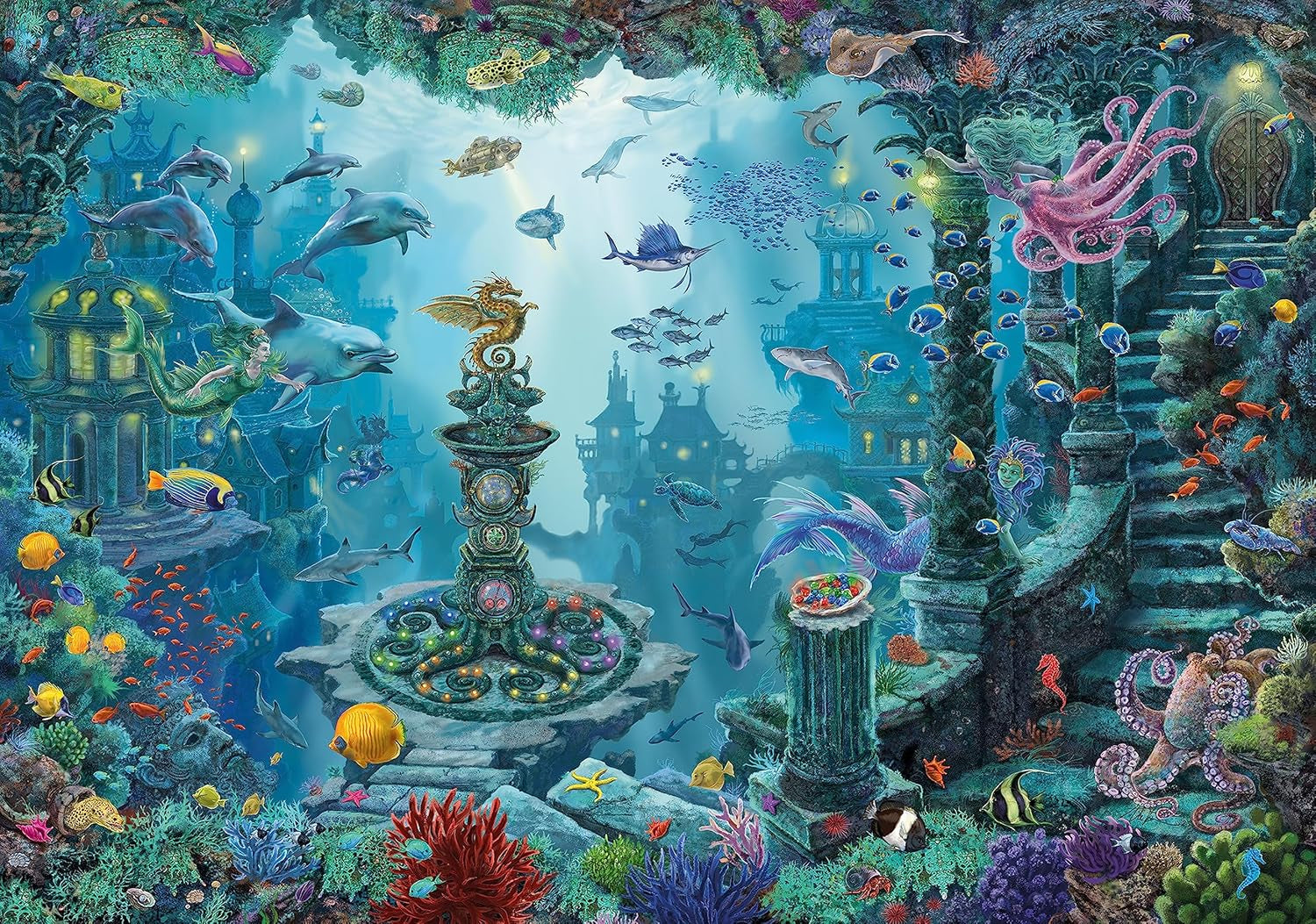 Ravensburger EXIT Puzzle Kids - 13394 Dans le royaume sous-marin - puzzle 368 pièces pour les enfants de plus de 9 ans, puzzle pour enfants Puzzle Naty Shop