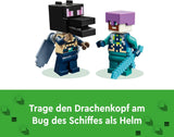 LEGO Minecraft The End Dragon et The End Ship Ensemble de jeu d'action et de découverte Jeu vidéo Ensemble d'aventure Cadeau pour garçons et filles de 8 ans 21264 Ensembles de construction Beuche den LEGO-Store