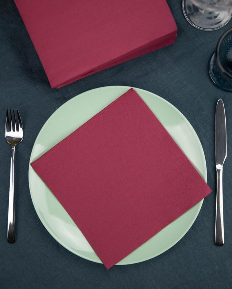 Serviettes en papier Renova doré bordeaux - 40 serviettes