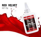 Colorant alimentaire liquide, ensemble de colorants alimentaires velours rouge pour la cuisson de gâteaux, macarons, biscuits, colorant alimentaire pour la décoration de gâteaux, liquide pour colorer les boissons (70 g x 3)