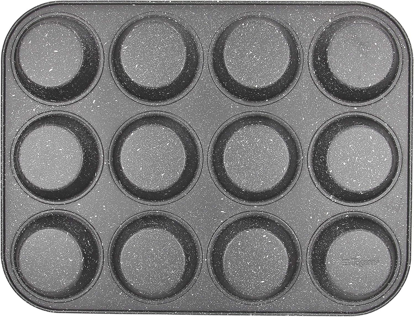 Pure Roq Muffinform Für 12 Muffins, Aluminium, Schwarz Moules et plaques à pâtisserie Naty Shop