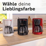 Bosch MyMoment TKA2M113 Machine à expresso à filtre, carafe en verre 1,25 L, 10-15 tasses, fonction maintien au chaud 40 minutes, système anti-goutte, porte-filtre rotatif, réservoir d'eau amovible, 1200 W, noir mat