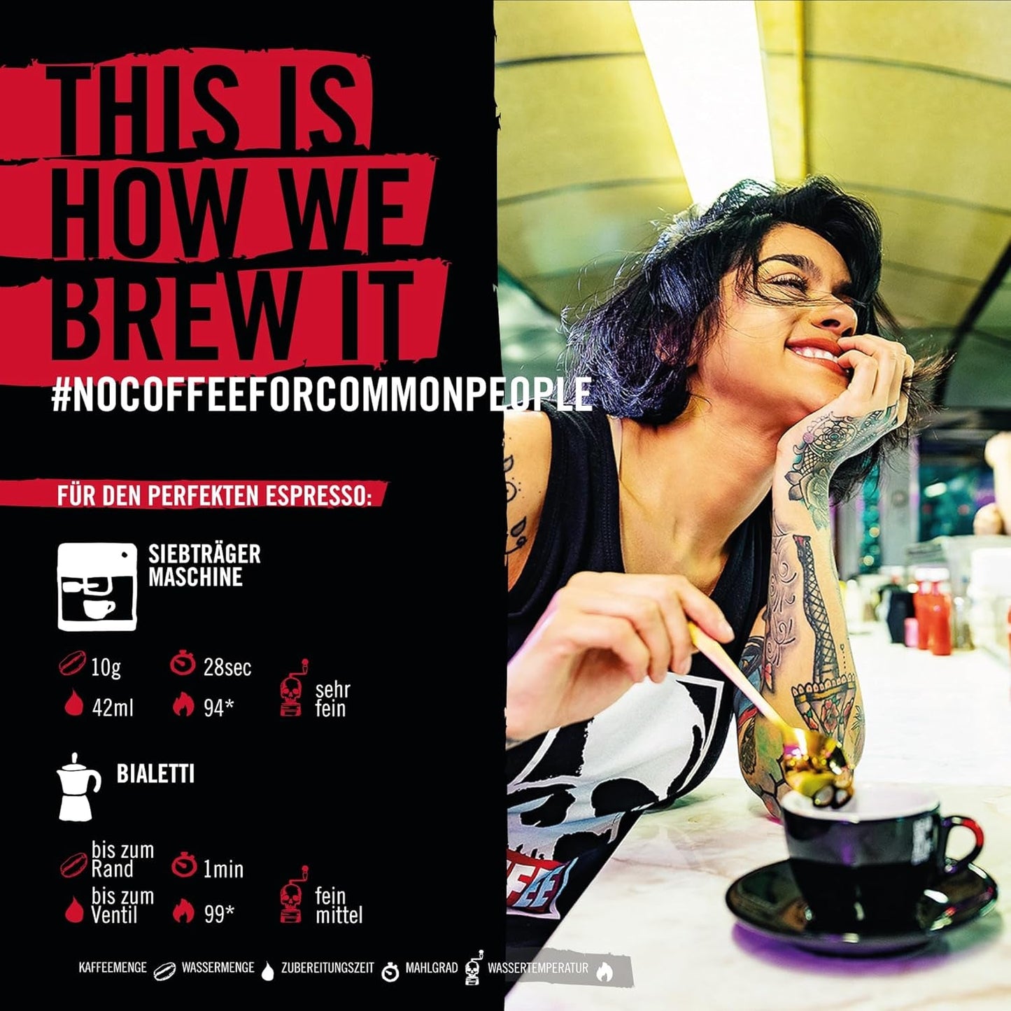 DEAD OR ALIVE Espresso No3 - Starke Espressobohnen 1kg - 100% Robusta - Kaffeebohnen für Kaffeevollautomat und Espressomaschine - Ganze Bohnen mit viel Koffein aus Italien - Café en grains