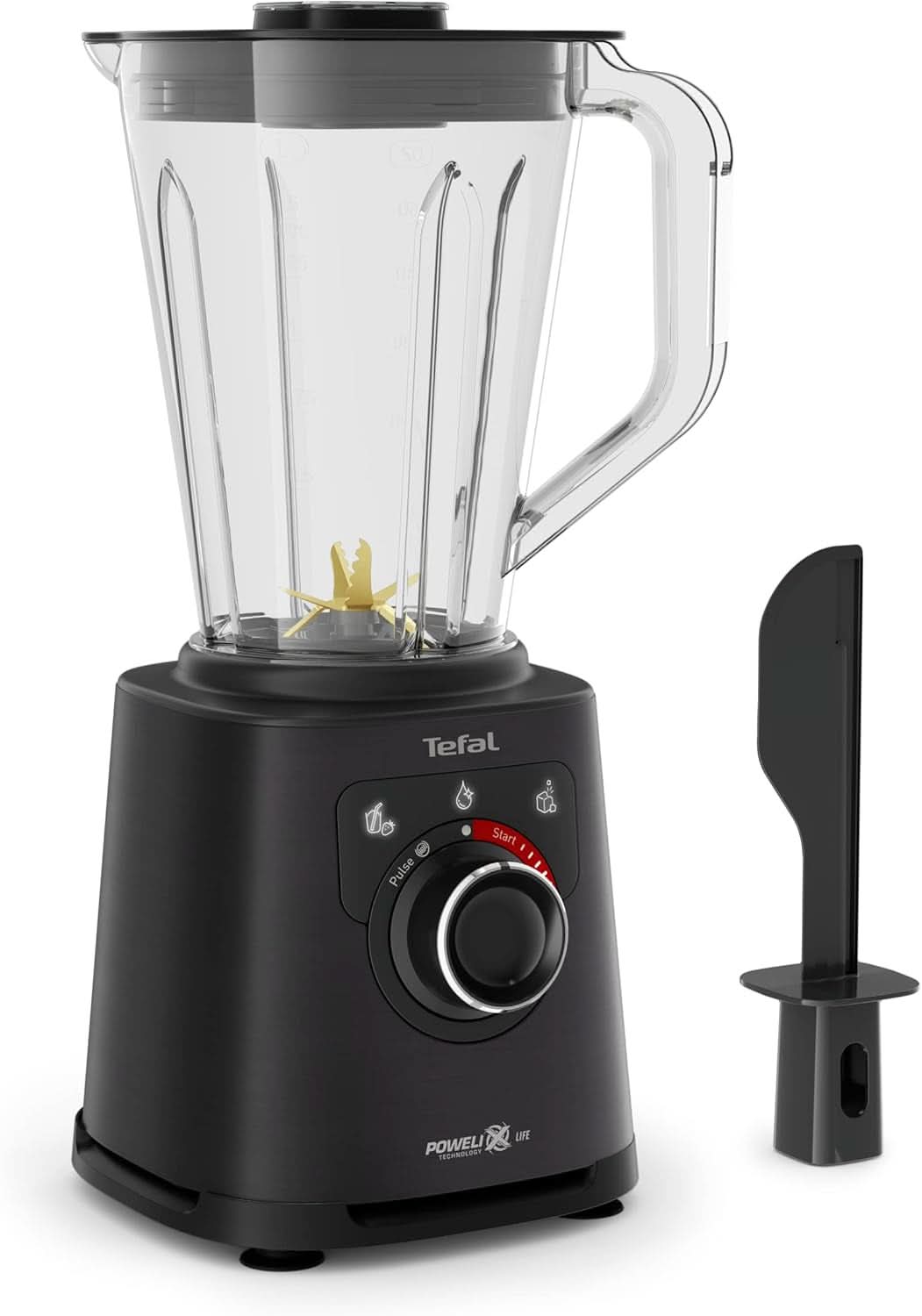 Batteur sur socle Tefal Perfectmix+, 3 programmes automatiques, technologie Powelix-Klingen, système de refroidissement par air, capacité 2 L, Tritan-Behälter, Inkl. Spatel, Schwarz, BL88A831 Cuisine Naty Shop