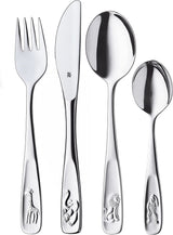 WMF Animals set de couverts en acier inoxydable pour enfants, 4 pièces, poli Cromargan Kitchen Naty Shop