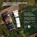 LOGONA Natural Cosmetics Plant Hair Color Cream 240 Nougat Brown, Teinture naturelle pour cheveux bruns au henné, crème colorante pour tons bruns, coloration pour cheveux foncés, 150ml Teinture capillaire Naty Shop